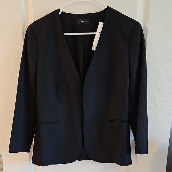 Theory Black Blazer NWT Size 8